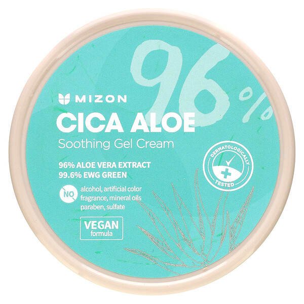 1-120.jpg Mizon, Cica Aloe, Soothing Gel Cream, 10.58 oz (300 g) - Image 1