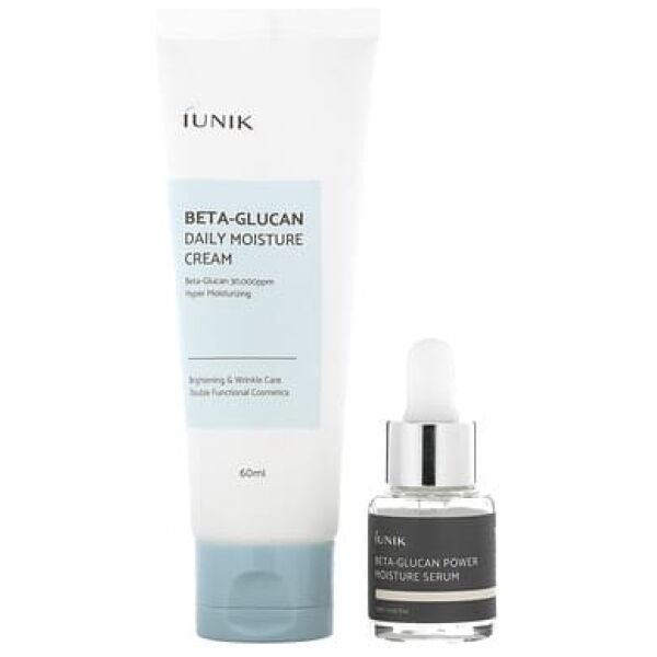 iUNIK, Beta-Glucan Edition Skin Care Set, Cream & Mini Serum, 2 Piece Set - Image 1