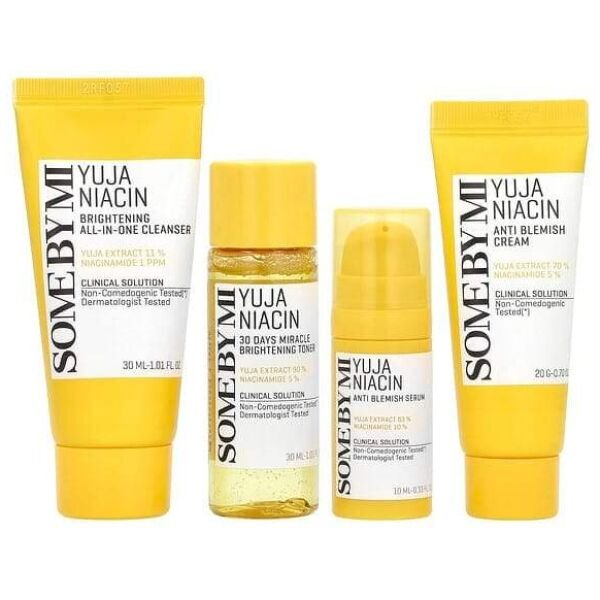 SOME BY MI, Yuja Niacin, Anti Blemish Starter Kit Edition, 4 Piece Kit - Image 1