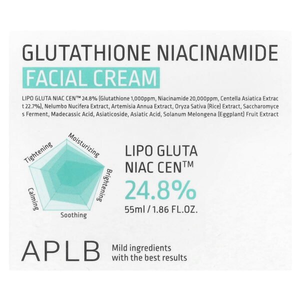 APLB, Glutathione Niacinamide, Facial Cream, 1.86 fl oz (55 ml) - Image 2