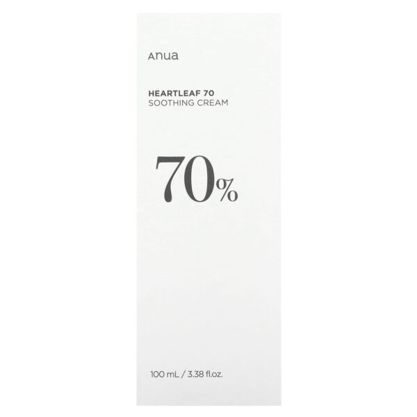 Anua, Heartleaf 70% Soothing Cream, 3.38 fl oz (100 ml) - Image 2