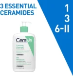 CeraVe Foaming Facial and Body Cleanser, formulated for normal to oily skin types, contains hyaluronic acid, niacinamide, and ceramides.  This fragrance-free and paraben-free cleanser is available in a 16 oz (473 ml) bottle. - Image 4