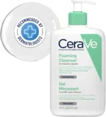 CeraVe Foaming Facial and Body Cleanser, formulated for normal to oily skin types, contains hyaluronic acid, niacinamide, and ceramides.  This fragrance-free and paraben-free cleanser is available in a 16 oz (473 ml) bottle.