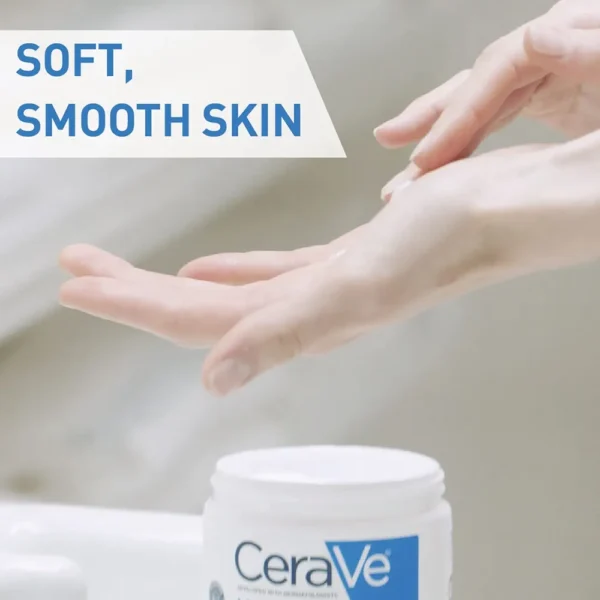 CeraVe Moisturizing Cream: A 48-hour hydrating body and face moisturizer formulated for dry to very dry skin types.  This fragrance-free cream contains hyaluronic acid and ceramides.  16 oz (454 g). - Image 2