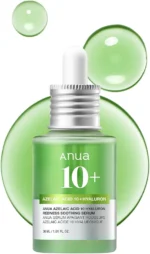 Anua Azelaic Acid 10 Hyaluron Redness Soothing Serum, Facial Serum for Sensitive skin, Hyaluronic Acid, Niacinamide, Spot Care, Natural Color, Vegan, Korean Skincare (30ml/ 1.01 fl oz.)