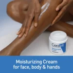 CeraVe Moisturizing Cream: A 48-hour hydrating body and face moisturizer formulated for dry to very dry skin types.  This fragrance-free cream contains hyaluronic acid and ceramides.  16 oz (454 g). - Image 4