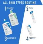 CeraVe Moisturizing Lotion: A 24-hour hydrating body and face moisturizer formulated for normal to dry skin types.  This non-comedogenic, oil-free, and fragrance-free lotion contains hyaluronic acid and ceramides.  Available in a 16 oz (473 ml) bottle. - Image 2