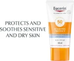 Eucerin Sun Sensitive Protect Facial Sunscreen, High UVA/UVB Protection, SPF 50+, Water-Resistant, Fragrance-Free, Sun Protection For Sensitive and Dry Skin, Suitable for Atopic Skin, 50ml - Image 2