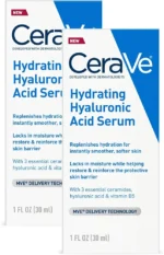 CeraVe Hyaluronic Acid Face Serum | 2 Pack, 1 oz each | Hydrating Serum for Face with Vitamin B5 | For Normal to Dry Skin | Paraben & Fragrance Free : Pack of 2