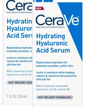 CeraVe Hyaluronic Acid Face Serum | 2 Pack, 1 oz each | Hydrating Serum for Face with Vitamin B5 | For Normal to Dry Skin | Paraben & Fragrance Free : Pack of 2
