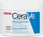 CeraVe Moisturizing Cream: A 48-hour hydrating body and face moisturizer formulated for dry to very dry skin types.  This fragrance-free cream contains hyaluronic acid and ceramides.  12 oz (340 g). - Image 3