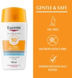 Eucerin Sunscreen Hydro Protect Face Ultra Light Fluid, High UVA/UVB Protection, SPF 50+, Suitable for Daily Use, Non sticky, Non Greasy, Suitable for All Skin Types, 50ml - Image 2