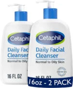 CETAPHIL Face Wash by , Daily Facial Cleanser for Sensitive, Combination to Oily Skin, NEW 16 oz 2 Pack, Gentle Foaming, Soap Free, Hypoallergenic