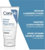CeraVe Regenerating hand cream for extremely dry, rough hands, with hyaluronic and 3 essential ceramides, 2 x 50 ml - Image 4