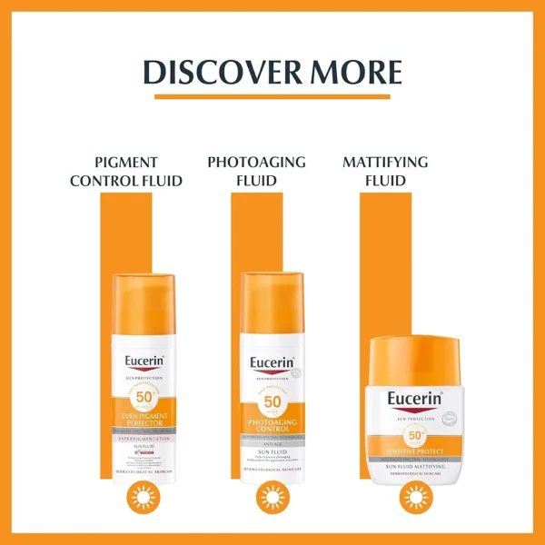 Eucerin Face Sunscreen Oil Control Gel-Cream Dry Touch, High UVA/UVB Protection, SPF 50+, Light Texture Sun Protection, Suitable Under Make-Up, For Oily Acne-Prone Skin, 50ml x 2 - Image 5