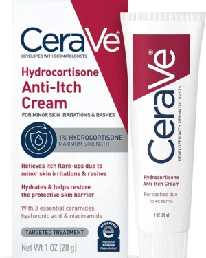 CeraVe Hydrocortisone Cream 1% 28g Eczema Treatment & Dry Skin Itch Relief Cream Fragrance Free