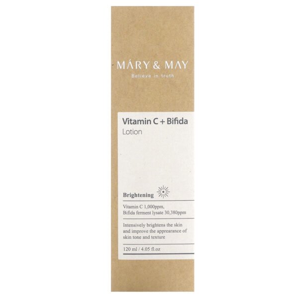 Mary & May, Vitamin C + Bifida, Lotion, 4.05 fl oz (120 ml) - Image 2