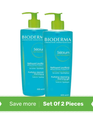 Bioderma Sebium Foaming Gel for Oily Skin -500 ml -Twin Pack