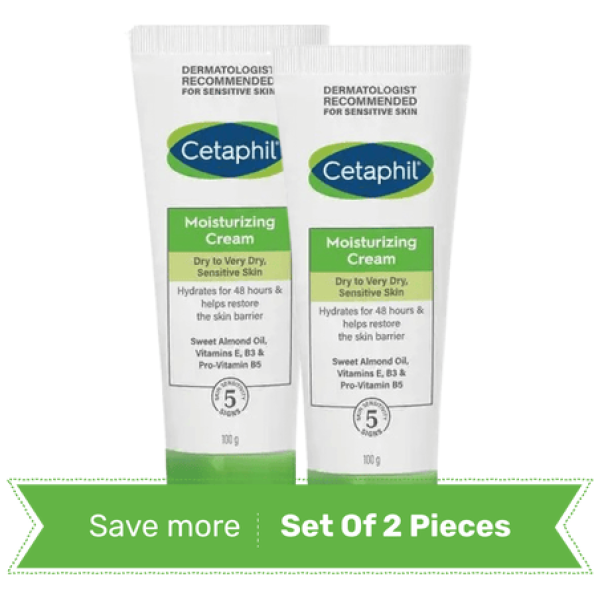 Cetaphil Moisturizing Cream for Face and Body -100 gm -Twin Pack - Image 1